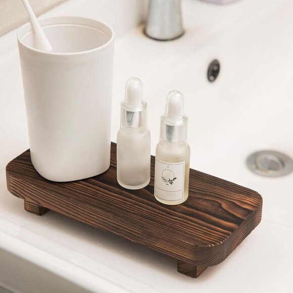 Other - Wood riser for decor display bathroom counter soap dish tray